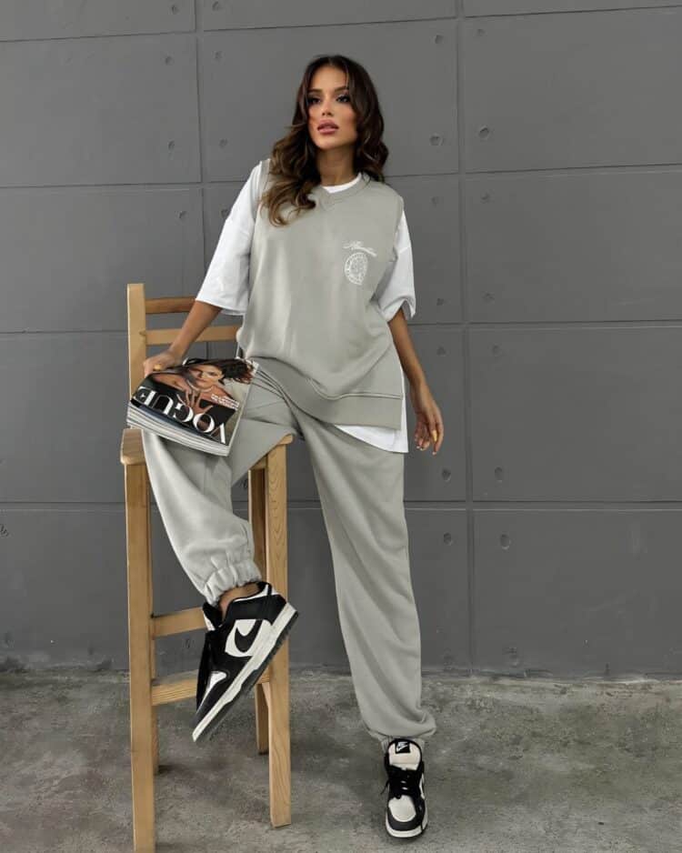Three pieces soft cotton tracksuit