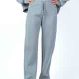 Moteriškos kelnės su pūkeliu vidutinio platumo - M