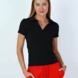 Moteriški marškinėliai su V formos iškirpte