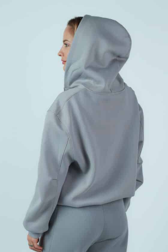 Women soft fleece tracksuit grey - Image 2