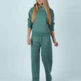 Women soft fleece tracksuit mint