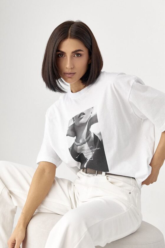 Woman soft cotton oversize T-Shirt - Image 3