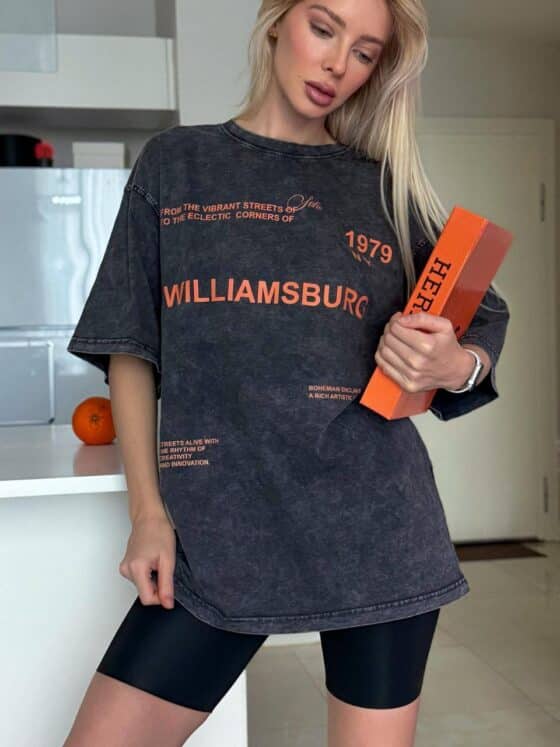 Acid washed oversize T-shirt „WILLIAMSBURG“ - Image 2