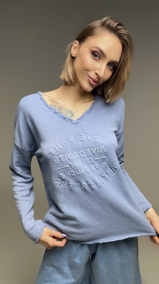 Womas soft cotton sweater jeans - Image 2