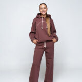 Moteriškas laisvalaikio kostiumas su pūkeliu rūdos spalvos - M