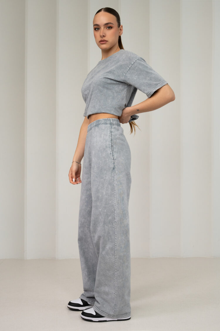 Mist blukintos medvilnės kelnės