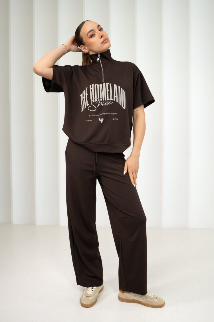 Modalo laisvalaikio kostiumėlis SHINE | šokolado
